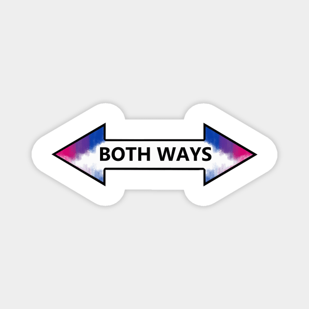 Both Ways Bisexuality LGBT Pride Arrow Design Magnet by MythicalPride