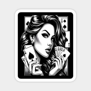 Spades cards woman poker Magnet