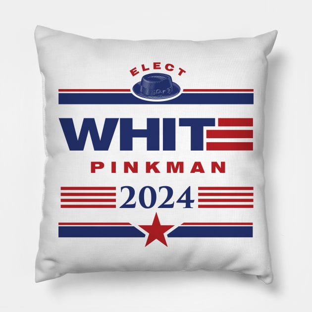 White Pinkman 2024 Pillow by MindsparkCreative