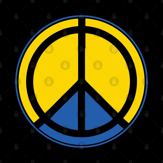 Ukraine Peace Sign Ukrainian Yellow Blue by CoffeeandTeas