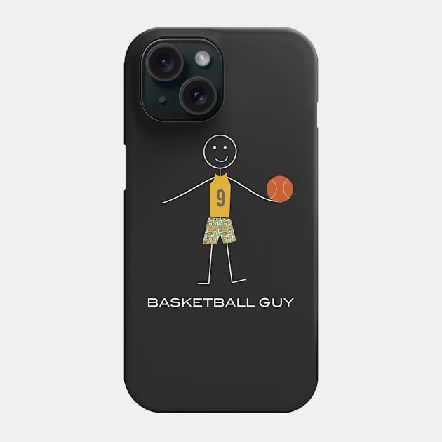 Funny Mens Basketball Player Illustration Phone Case by whyitsme