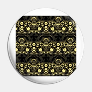 GOLD coloured repeating pattern and circular design Pin