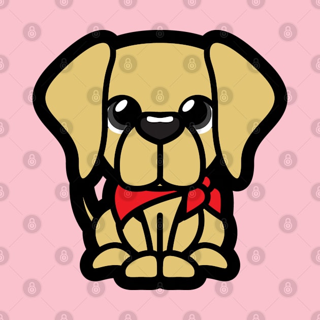 Yellow Labrador Tooniefied by Tooniefied