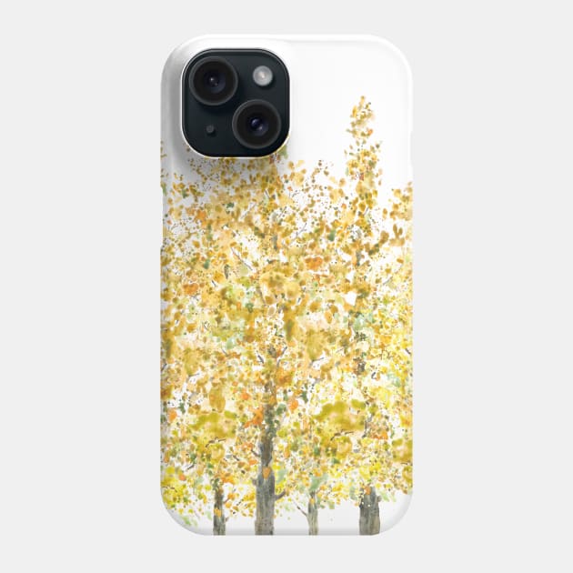 autumn forest watercolor Phone Case by colorandcolor