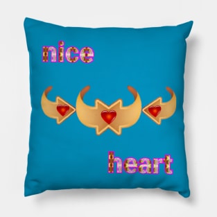 nice heart art design Pillow