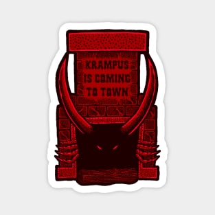 Krampus is Coming to Town Magnet