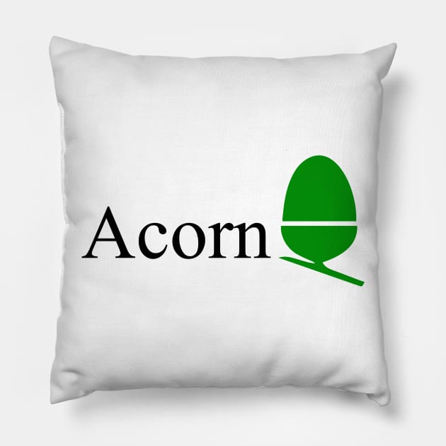 Retro Computers Acorn Electron Logo Pillow by Meta Cortex