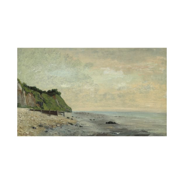 Cliffs on the Sea Coast: Small Beach, Sunrise by Gustave Courbet by Classic Art Stall