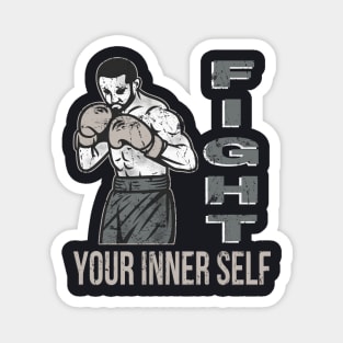 Boxer Punch Boxing Motivational Slogan Magnet