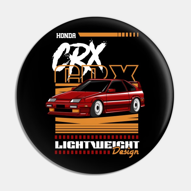 CRX Fanatic Pin by Harrisaputra