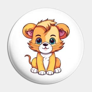 happy lion cartoon Pin