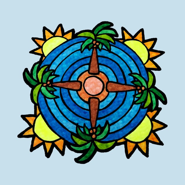 Tropical Island Themed Mandala by gorff