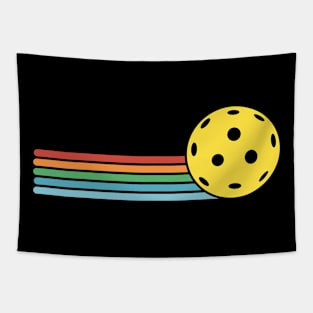 Pickleball Retro Sunset Sport Game Pickle Ball Fan Tapestry