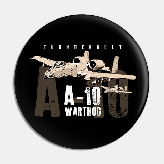 A-10 Warthog Thunderbolt Pin by aeroloversclothing