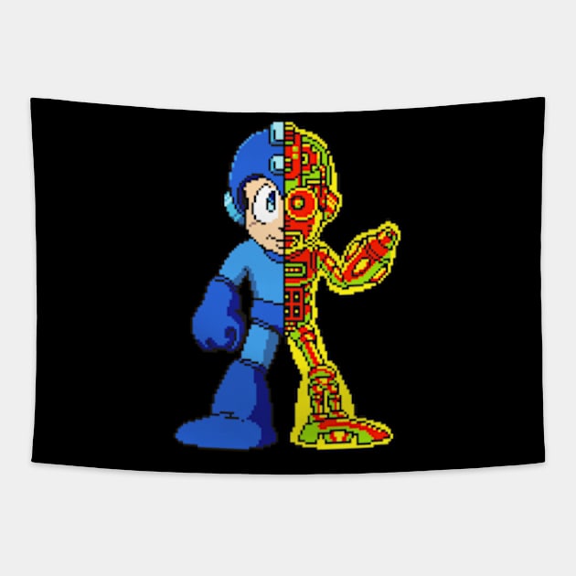 megaman scan Tapestry by kladenko