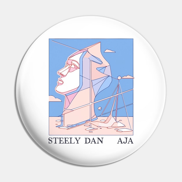 Steely Dan - Aja - Original Fan Art Pin by unknown_pleasures