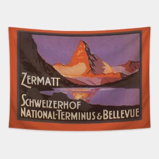 Vintage Travel Poster with the Matterhorn Tapestry