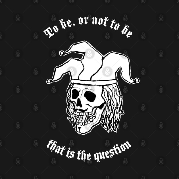 Yorick Shakespeare Black Background by FZ ILLUSTRATIONS