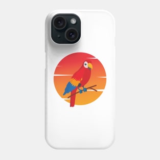 Vibrant Feathers: Modern Parrot Phone Case