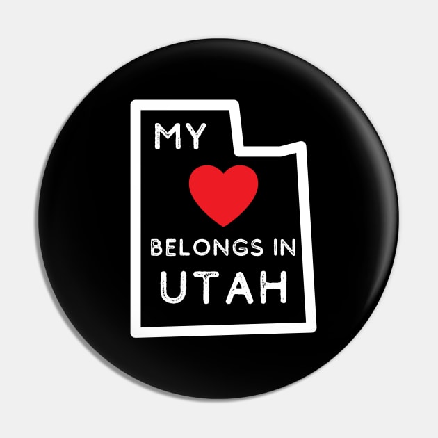 Utah Map State Outline Heart Belongs in Utah Pin by MalibuSun