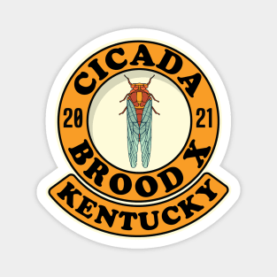 Cicada 2021 Brood X Kentucky KY Magnet