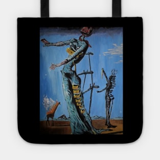 Painting The Burning Giraffe Salvador Dali T-Shirt T-Shirt Tote