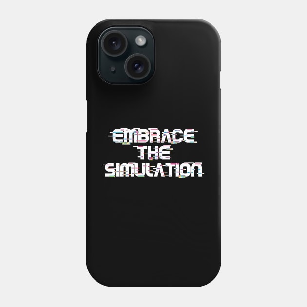 Embrace The Simulation -- White Phone Case by SaruHime