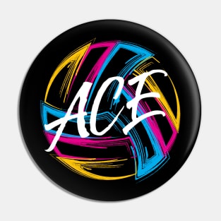 Volleyball ACE Tee Shirt Pin