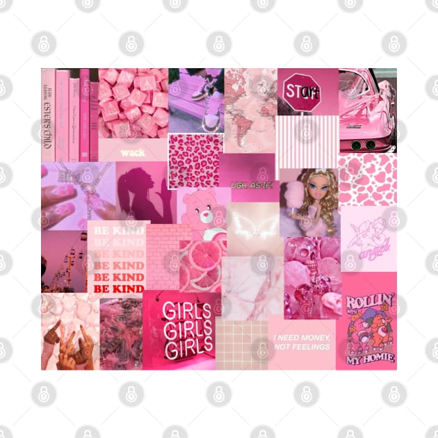 pink aesthetic collage by morgananjos