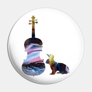 Viola and rabbit Pin