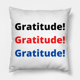 gratitude thanksgiving motivation text design Pillow