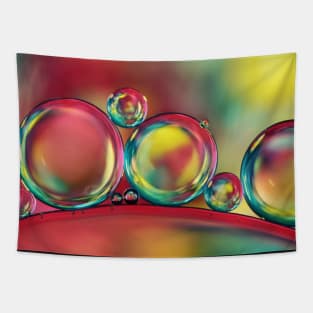 Drops of Rainbow Oil Tapestry