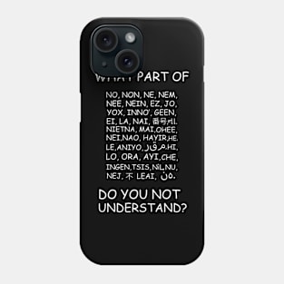 No in every language Phone Case