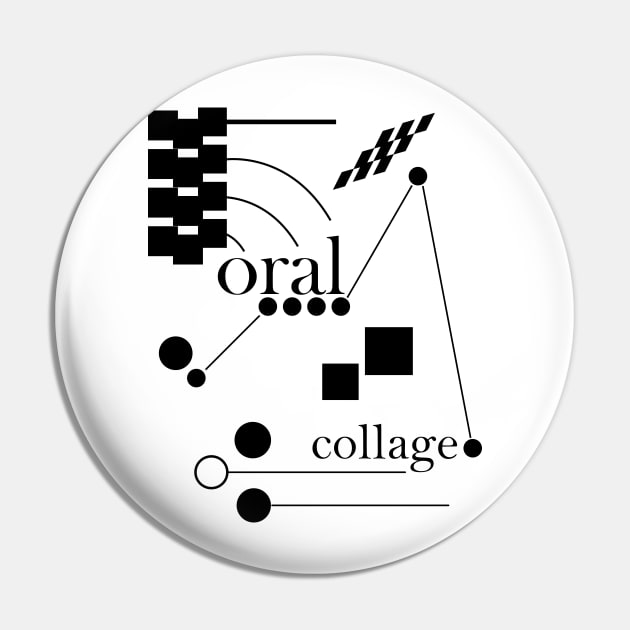 Graphic Notation - Black | Oral Collage Pin by Oral Collage Radio Show