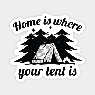 Home Is Where Your Tent Is Magnet