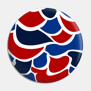 Abstract Moving Waves Clouds Geometric Shapes Red Royal Blue Pin