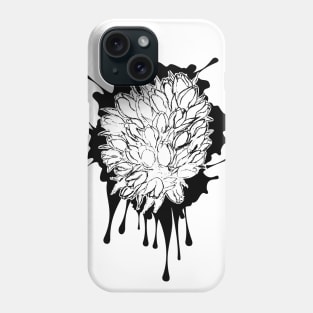 Black and white tulips sketch Phone Case