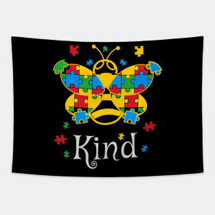 Be Kind Butterfly Puzzle Autism Awareness Gift for Birthday, Mother's Day, Thanksgiving, Christmas Tapestry
