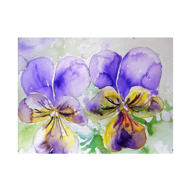 Viola Watercolor Purple by SarahRajkotwala