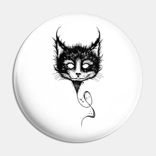 Evil Cat Balloon (black version) Pin