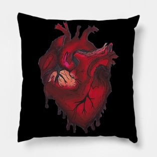 watercolor melting heart Pillow