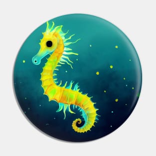 Yellow Seahorse Pin