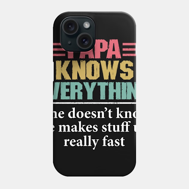 Papa Knows Everything Face Mask Phone Case by Karamaster