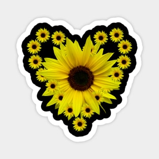 Sunflower heart, sunflowers, heart, bloom Magnet