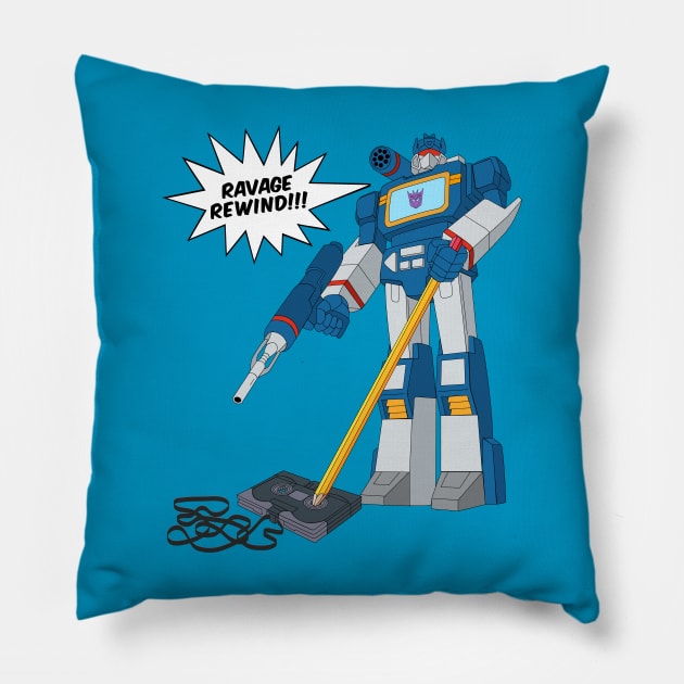 Soundwave Rewind Pillow by gnotorious