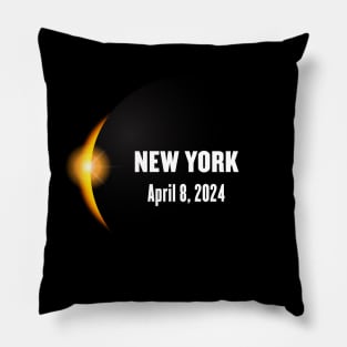 Total Solar Eclipse New York 2024 Pillow