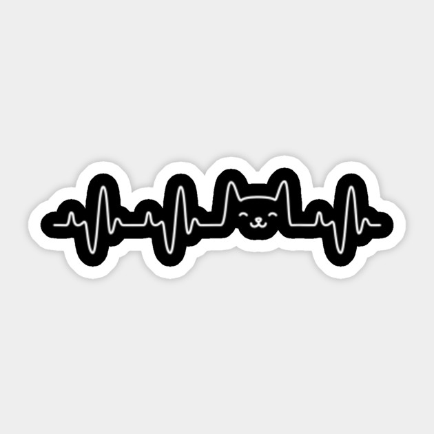 Cat Heartbeat Shirt Love Cats Womens Girls Cat Lover Cat