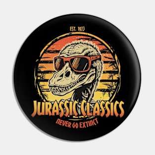 Funny Dinosaur Skeleton: Jurassic Classics Never Go Extinct 73 Pin