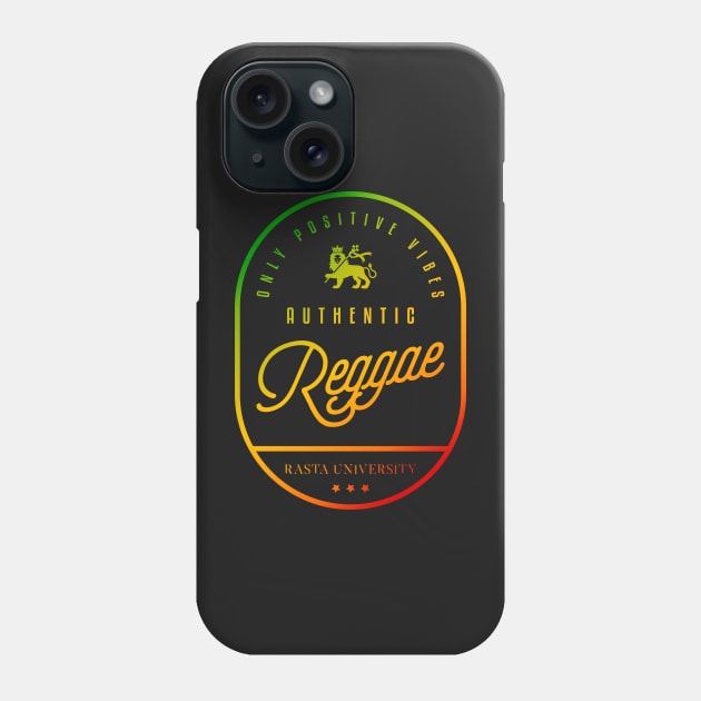 Rasta University Authentic Reggae Rasta Colors Phone Case by rastauniversity