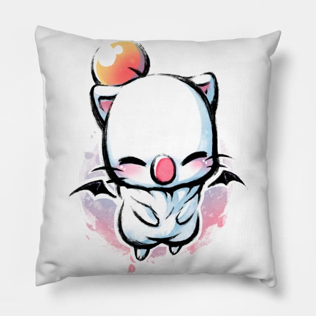 Kupo! Moogle - Final Fantasy Creature - Summon Monster Pillow by BlancaVidal